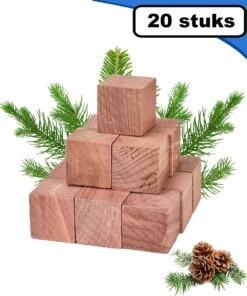 Summer Spark Mottenballen 20 Kubussen - Cederhout Tegen Motten - Motten Bestrijden - Mottenval