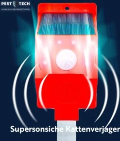 Pest-Tech™ PT-219 | Ultrasone Kattenverjager Op Zonneenergie | Kattenschrik | Marterverjager | Dierenverjager | Kattenafweermiddel | Ongedierte Verjager - Met USB Oplaadkabel -Tuinverzorgings Winkel 1026x1200 2