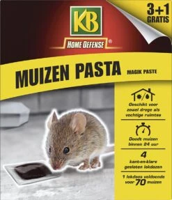 KB Home Defense Muizenlokdoos Magik Paste (pasta) - Muizenval - Muizen Pasta (10g) Voldoende Voor 70 Muizen - 3+1 Gratis - Muizengif - Werkt Binnen 24 Uur -Tuinverzorgings Winkel 1032x1200