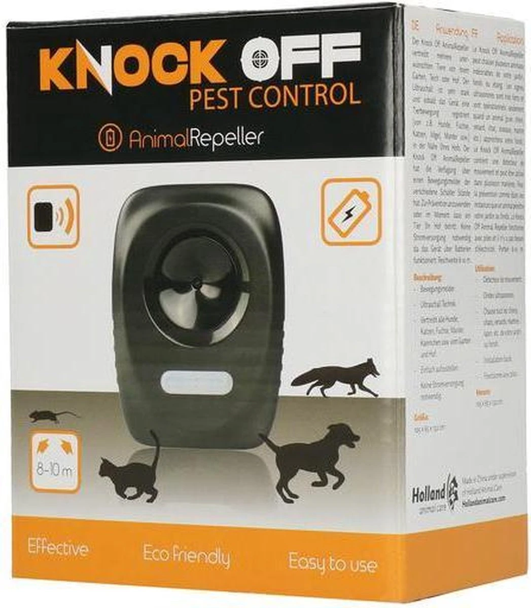 Knock Off Animal Repeller – Ultrasone verjager – Dierenverjager – Kattenverjager – Ongedierteverjager – Op batterijen – 300m2 bereik – Verschillende ultrasoon instellingen Knock Off Animal Repeller – Ultrasone Verjager – Dierenverjager – Kattenverjager – Ongedierteverjager – Op Batterijen – 300m2 Bereik – Verschillende Ultrasoon Instellingen -Tuinverzorgings Winkel 1047x1200 1