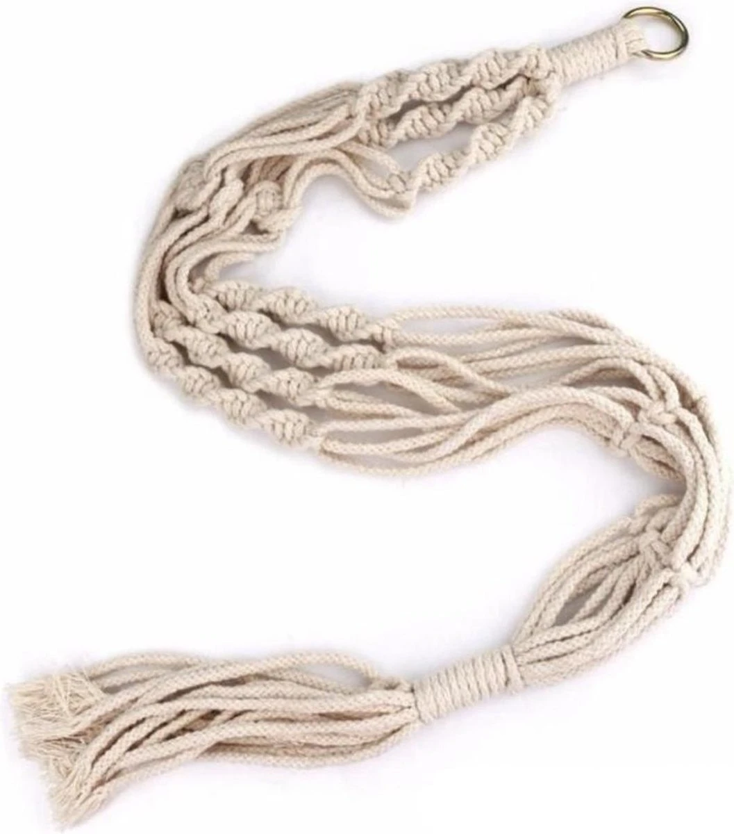 Plantenhanger macramé - Luxe gevlochten touw katoen - 1 stuk - Plantenpot ophangen - Planthanger Merkloos Plantenhanger Macramé - Luxe Gevlochten Touw Katoen - 1 Stuk - Plantenpot Ophangen - Planthanger -Tuinverzorgings Winkel 1057x1200 5