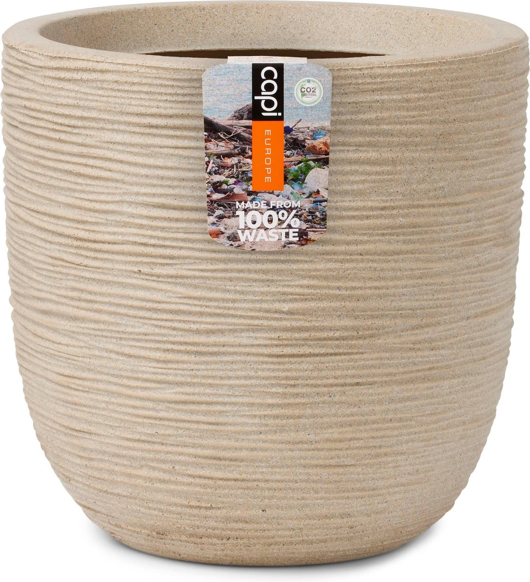 Capi Europe - Bloempot bol Waste Rib NL - 43x41 - Terrazzo Beige - Voor binnen en buiten - KTBR933 Capi Europe - Bloempot Bol Waste Rib NL - 43x41 - Terrazzo Beige - Voor Binnen En Buiten - KTBR933 -Tuinverzorgings Winkel 1094x1200 2