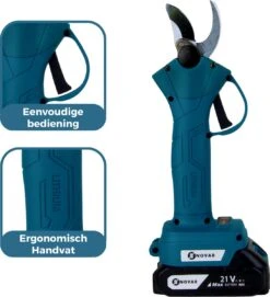 NovarGarden® Elektrische Snoeischaar NG1 - 2x Accu - Elektrisch - Takkenschaar - Op Batterij - 28mm -Tuinverzorgings Winkel 1095x1200 1