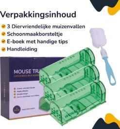 Wonact Muizenval - Diervriendelijke Muizenvallen Voor Binnen En Buiten - 3 Stuks - Verbeterd Model 2023 - Inclusief E-boek Met Vangtips En Schoonmaakborsteltje 11 Wonact Muizenval - Diervriendelijke Muizenvallen Voor Binnen En Buiten - 3 Stuks - Verbeterd Model 2023 - Inclusief E-boek Met Vangtips En Schoonmaakborsteltje -Tuinverzorgings Winkel 1119x1200 3