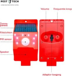 Pest-Tech™ PT-219 | Ultrasone Kattenverjager Op Zonneenergie | Kattenschrik | Marterverjager | Dierenverjager | Kattenafweermiddel | Ongedierte Verjager - Met USB Oplaadkabel -Tuinverzorgings Winkel 1132x1200 1