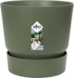 Elho Greenville Rond 30 - Grote Bloempot Voor Buiten - Gemaakt Van Gereycled Plastic - Ø 29.5 X H 27.8 Cm - Blad Groen -Tuinverzorgings Winkel 1135x1200 4