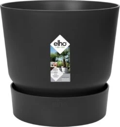 Elho Greenville Rond 40 - Grote Bloempot Voor Buiten - Gemaakt Van Gereycled Plastic - Ø 39.0 X H 36.8 Cm - Living Black -Tuinverzorgings Winkel 1135x1200 6