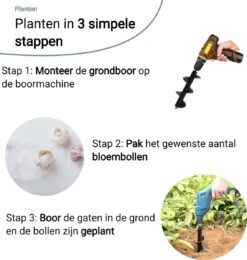 MaatWorkz - Grondboor - 25 CM - Boormachine - Bollenplanter - Moestuin - Palenboor - Boor - Tuin -Tuinverzorgings Winkel 1138x1200