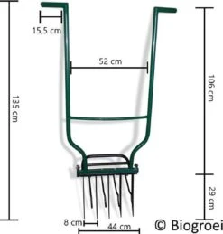 Biogroei® Ergonomische Woelvork - Spitvork - Met Verkruimelaar - Verlucht Je Bodem -Tuinverzorgings Winkel 1143x1200 5