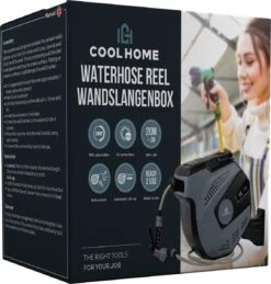 CoolHome - Wandslangenbox 20 Meter + 2 Meter - Tuinslang Met Haspel- Slangenhouder 180° Draaibaar - Tuinslanghaspel Zwart - Grijs 10 CoolHome - Wandslangenbox 20 Meter + 2 Meter - Tuinslang Met Haspel- Slangenhouder 180° Draaibaar - Tuinslanghaspel Zwart - Grijs -Tuinverzorgings Winkel 1146x1200 5