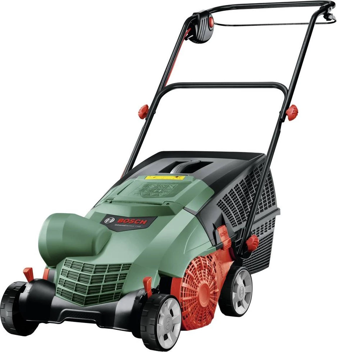 Bosch UniversalVerticut 1100 Verticuteermachine - op snoer - 1100 W - 32 cm maaibreedte - Met 50 liter opvangbak Bosch UniversalVerticut 1100 Verticuteermachine - Op Snoer - 1100 W - 32 Cm Maaibreedte - Met 50 Liter Opvangbak -Tuinverzorgings Winkel