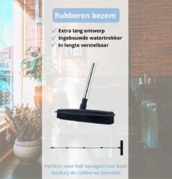 De Blaffende Kat 2 In 1 Rubberen Bezem – Bezem Binnen & Buiten – Vloerwisser Met Steel - Vloertrekker – Veger - Extra Lang 160cm -Tuinverzorgings Winkel 1155x1200 1