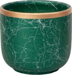 Bloempotten Binnen - Keramiek - Gouden Rand - Bloempot Buiten - Afvoergat 24 Cm - Groen – Groot -Tuinverzorgings Winkel 1155x1200 3