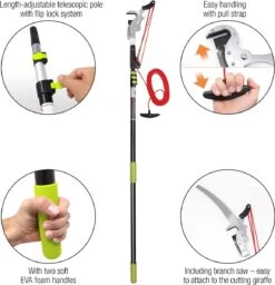 Iceberk Snoeischaar + Snoeizaag (1,45 - 3,70 M) - Telescopische Snoeischaar Voor Het Snoeien Van Bomen En Dichte Struiken Zonder Ladder -Tuinverzorgings Winkel 1157x1200