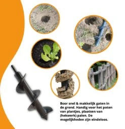 Grondboor Voor Boormachine - 8x25 Cm - Zwart -Tuinverzorgings Winkel 1157x1200 3