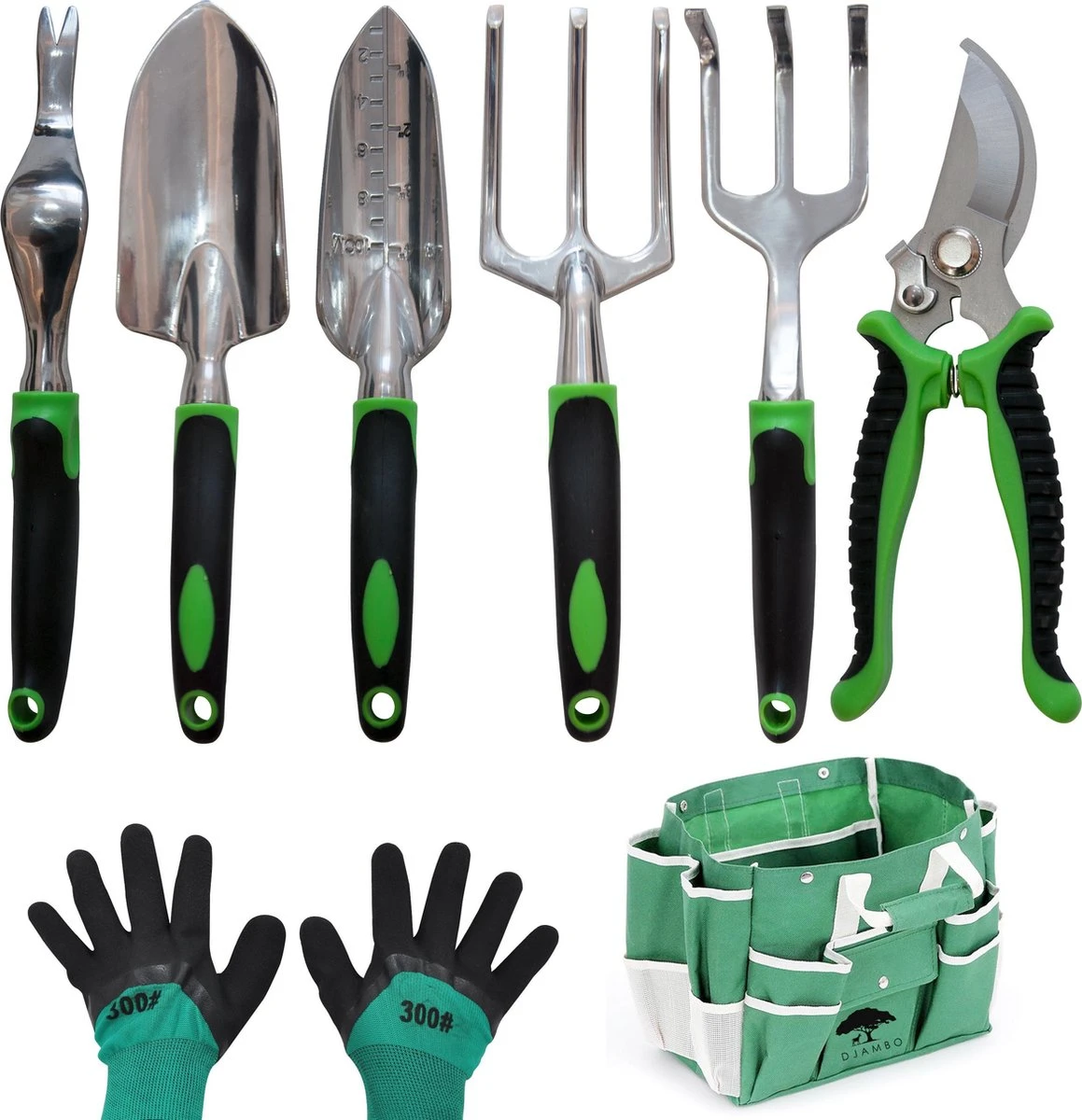 Djambo Tuingereedschap Set 8-delig Tuinsetje met 15 Unieke Bamboe Plantetiketten in 1 Draagtas - Compleet Tuingereedschap voor de Tuinliefhebbers Djambo Tuingereedschap Set 8-delig Tuinsetje Met 15 Unieke Bamboe Plantetiketten In 1 Draagtas - Compleet Tuingereedschap Voor De Tuinliefhebbers -Tuinverzorgings Winkel