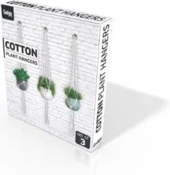 Gadgy Plantenhanger Macramé 3 Stuks - Luxe Gevlochten Touw Katoen - Plantenpot Ophangen - Hangpot -Tuinverzorgings Winkel 1164x1200 4