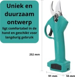 Merkloos Elektrische Snoeischaar - Professioneel - Accu Snoeischaar - 2 Accu's - Tuinieren - Tuinschaar - 30mm -Tuinverzorgings Winkel 1165x1200 1