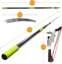 Iceberk Snoeischaar + Snoeizaag (1,45 - 3,70 M) - Telescopische Snoeischaar Voor Het Snoeien Van Bomen En Dichte Struiken Zonder Ladder -Tuinverzorgings Winkel 1167x1200