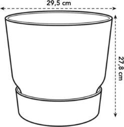 Elho Greenville Rond 30 - Grote Bloempot Voor Buiten - Gemaakt Van Gereycled Plastic - Ø 29.5 X H 27.8 Cm - Blad Groen -Tuinverzorgings Winkel 1168x1200 13