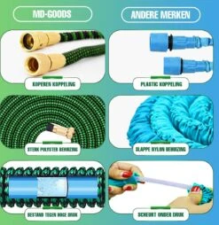 MD-Goods ® Super Sterk Uitrekbare Tuinslang Tot 30 Meter + GRATIS Tas En Koppelstuk - Tuinsproeier - Tuin Besproeien - Waterslang - Sproeikop - Groen - Flexibel Elastisch -Tuinverzorgings Winkel 1169x1200 6