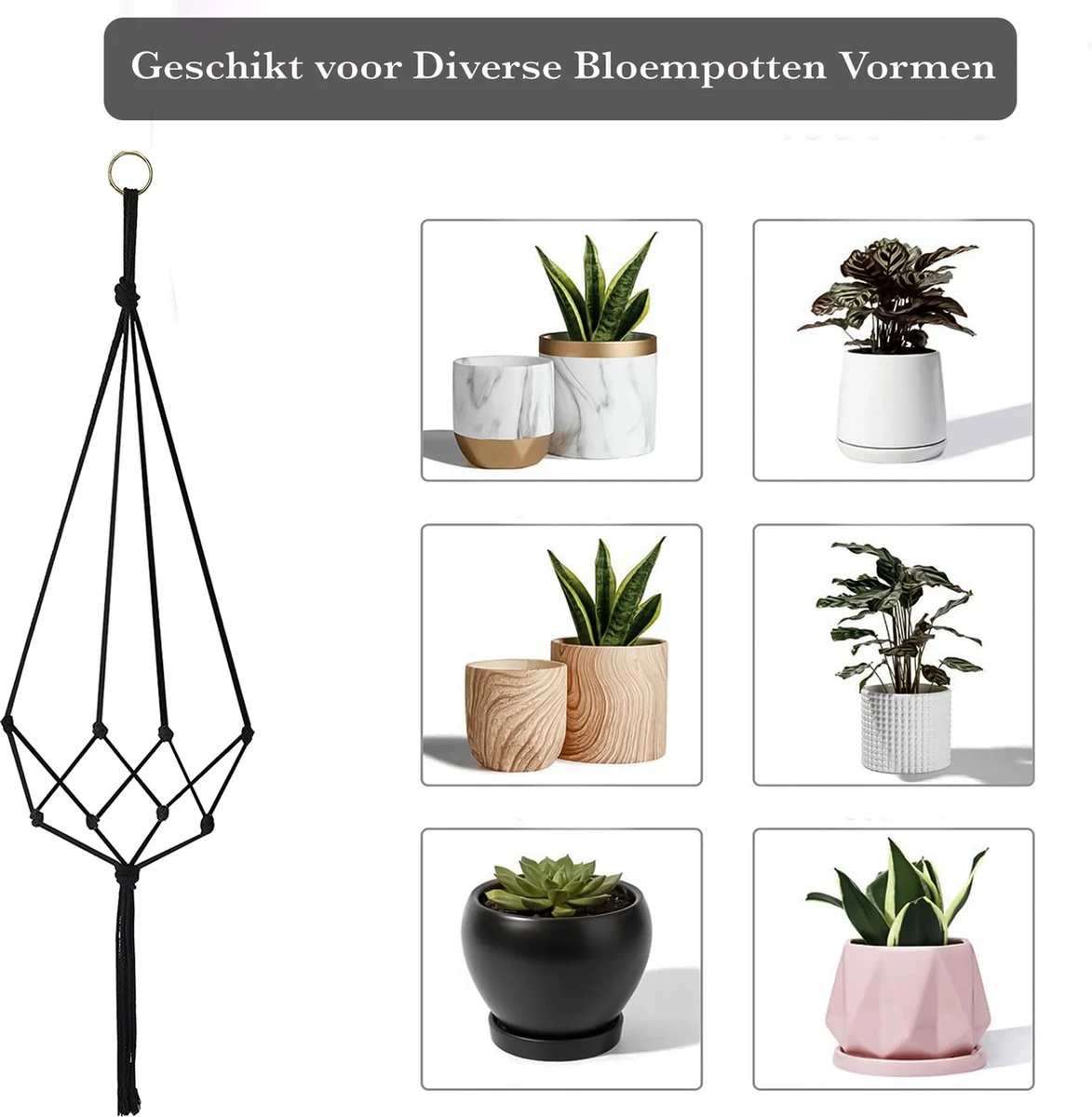 9 Stuks Zwart Macrame Plantenhangers - Boho Handgeweven Katoen Hangpot voor Binnen/Buiten - Hangende Bloempot met Kralen - Macramé Touw/Koord Hangplant Houder - Bohemian Wandhanger Decoratie - Plant Hanger - Verticale Tuin Bloempothouder Planthanger 9 Stuks Zwart Macrame Plantenhangers - Boho Handgeweven Katoen Hangpot Voor Binnen/Buiten - Hangende Bloempot Met Kralen - Macramé Touw/Koord Hangplant Houder - Bohemian Wandhanger Decoratie - Plant Hanger - Verticale Tuin Bloempothouder Planthanger -Tuinverzorgings Winkel 1173x1200 6