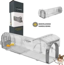 Forgoods Muizenval - Diervriendelijke Muizenval Voor Binnen En Buiten - Rattenval - Met Schoonmaakborstel - Model 2023 -Tuinverzorgings Winkel 1175x1200 2