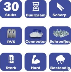 Mesjes Voor Gardena Robotmaaier - Husqvarna Automower - 30st - RVS Coated - Plastic Box + CONNECTOR -Tuinverzorgings Winkel 1180x1200 1