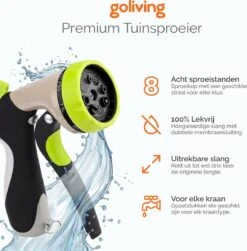Goliving Tuinslang Flexibel - 30 Meter - Uitrekbare Tuinslang Sproeier - Tuinsproeier - Zwart - Acht Standen - Met Opbergtas -Tuinverzorgings Winkel 1180x1200 9