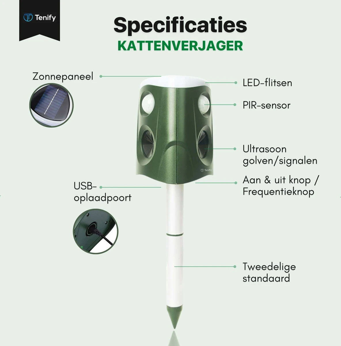 Tenify Ultrasone Kattenverjager - Groot Bereik - 360 Graden - Op Zonneenergie - USB Oplaadbaar - Kattenschrik - Afweermiddel - Ongedierte - Vogel - Dieren - Muizen - Ratten Verjager Tenify Ultrasone Kattenverjager - Groot Bereik - 360 Graden - Op Zonneenergie - USB Oplaadbaar - Kattenschrik - Afweermiddel - Ongedierte - Vogel - Dieren - Muizen - Ratten Verjager -Tuinverzorgings Winkel 1184x1200 5