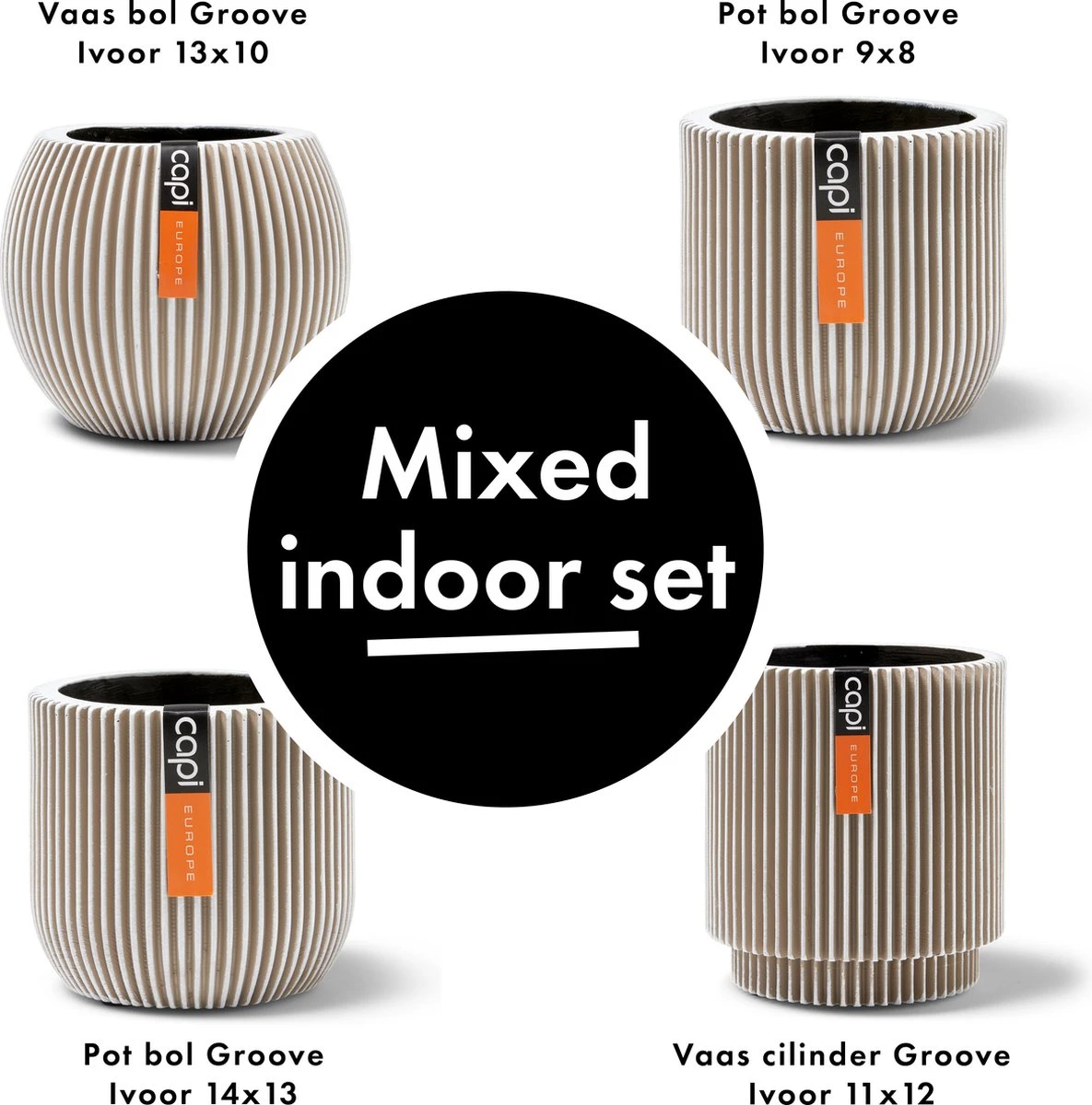 Capi Europe - Set van 4 - Bloempot binnen - Groove - - Ivoor - Bloempot voor binnen - BOX-BGVI-4 Capi Europe - Set Van 4 - Bloempot Binnen - Groove - - Ivoor - Bloempot Voor Binnen - BOX-BGVI-4 -Tuinverzorgings Winkel 1185x1200 9