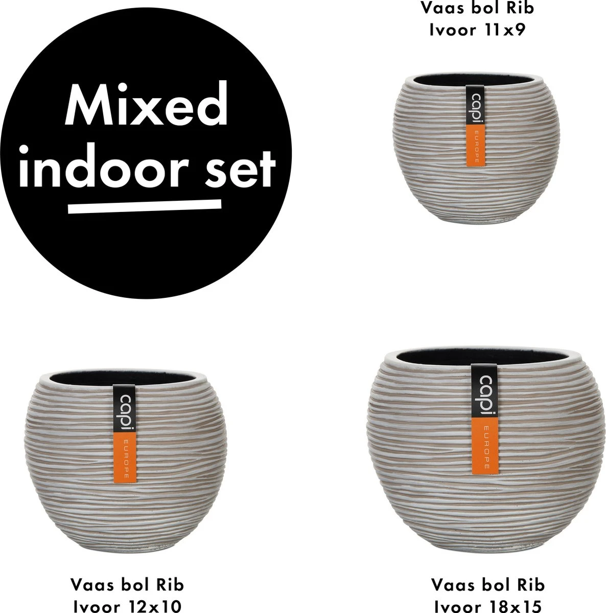 Capi Europe - Set van 3 - Bloempot binnen - Rib ivoor Capi Europe - Set Van 3 - Bloempot Binnen - Rib Ivoor -Tuinverzorgings Winkel 1186x1200 4