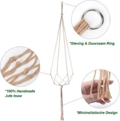 9 Stuks Jute Macrame Plantenhangers - Boho Handgeweven Katoen Hangpot Voor Binnen/Buiten - Hangende Bloempot Met Kralen - Macramé Touw/Koord Hangplant Houder - Bohemian Wandhanger Decoratie - Plant Hanger - Verticale Tuin Bloempothouder Planthanger 6 9 Stuks Jute Macrame Plantenhangers - Boho Handgeweven Katoen Hangpot Voor Binnen/Buiten - Hangende Bloempot Met Kralen - Macramé Touw/Koord Hangplant Houder - Bohemian Wandhanger Decoratie - Plant Hanger - Verticale Tuin Bloempothouder Planthanger -Tuinverzorgings Winkel 1193x1200 16