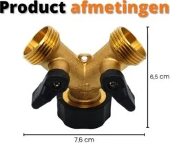 Horvitus Waterverdeler 2 Weg - Y Stuk Kraan Splitter - Voor Europese Kranen - Messing -Tuinverzorgings Winkel 1200x1009 5