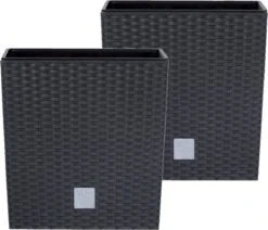 Prosperplast Kunststof Rato Rotan Bloempot/plantenpot Met Binnenpot Antraciet 40 Cm - Bloempotten Voor Binnen En Buiten -Tuinverzorgings Winkel 1200x1031 4