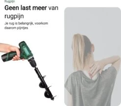 MaatWorkz - Grondboor - 25 CM - Boormachine - Bollenplanter - Moestuin - Palenboor - Boor - Tuin -Tuinverzorgings Winkel 1200x1045