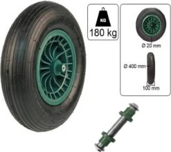 Kruiwagen Wiel 4.00 - 8 Luchtband Lijnprofiel - Asdiameter 20mm 10 Kruiwagen Wiel 4.00 - 8 Luchtband Lijnprofiel - Asdiameter 20mm -Tuinverzorgings Winkel 1200x1062