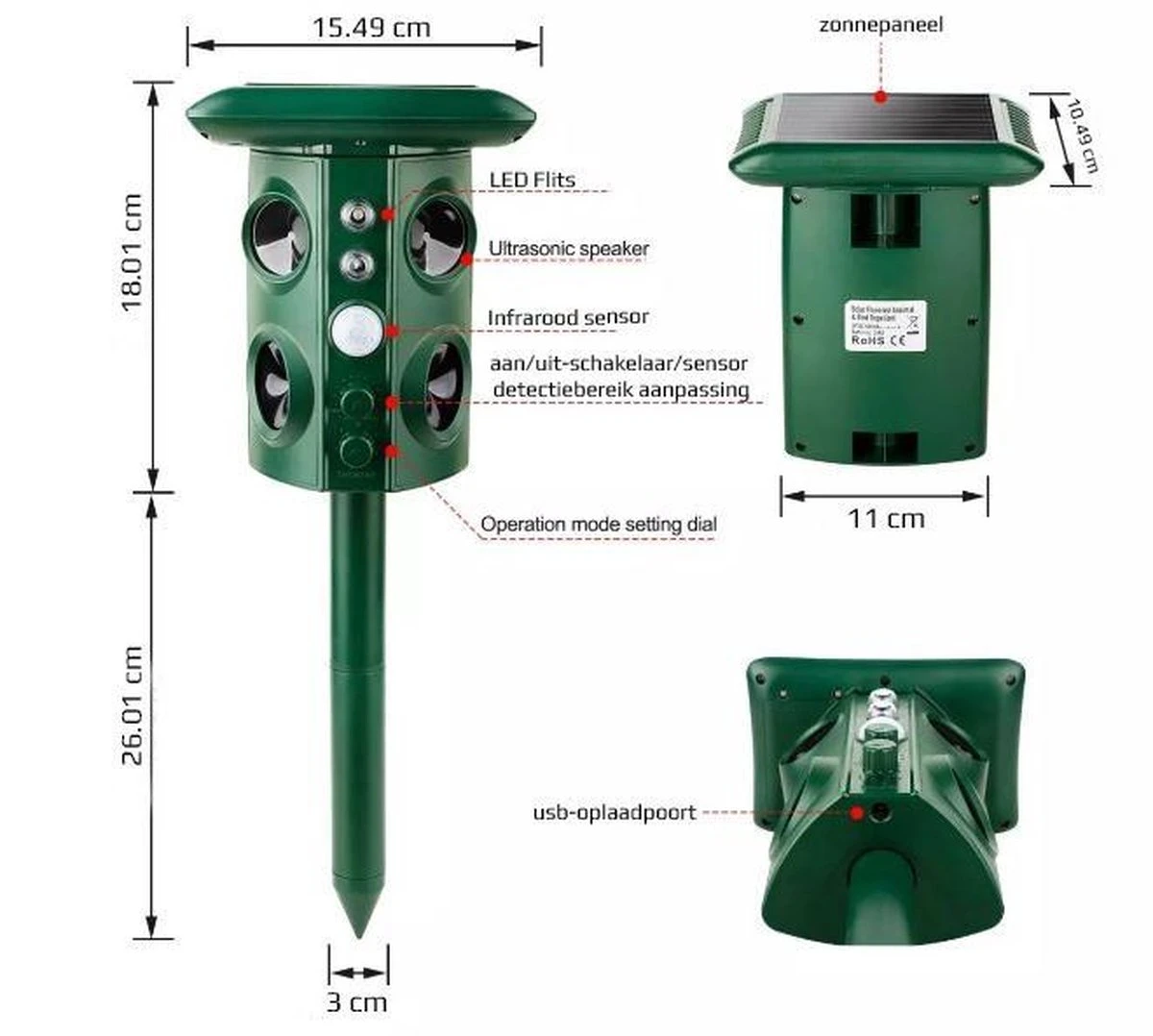 Valhalla NL - Kattenverjager - Ongedierte verjager - Outdoor - Kunststof - Groen - 16x13x11 cm Valhalla NL - Kattenverjager - Ongedierte Verjager - Outdoor - Kunststof - Groen - 16x13x11 Cm -Tuinverzorgings Winkel 1200x1078 2