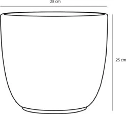 Mica Decorations Tusca Bloempot - H25 X Ø28 Cm - Mat - Zwart -Tuinverzorgings Winkel 1200x1084 9