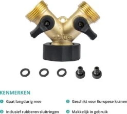 Sens Design Waterverdeler 2-weg – Messing – Past Op Europese Kranen -Tuinverzorgings Winkel 1200x1085 6