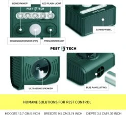 Pest-Tech PT-221 | Ultrasone Kattenverjager Op Zonneenergie | Kattenschrik | Marterverjager | Dierenverjager | Kattenafweermiddel | Ongedierte Verjager - Met USB Oplaadkabel 4 Pest-Tech PT-221 | Ultrasone Kattenverjager Op Zonneenergie | Kattenschrik | Marterverjager | Dierenverjager | Kattenafweermiddel | Ongedierte Verjager - Met USB Oplaadkabel -Tuinverzorgings Winkel 1200x1104 4