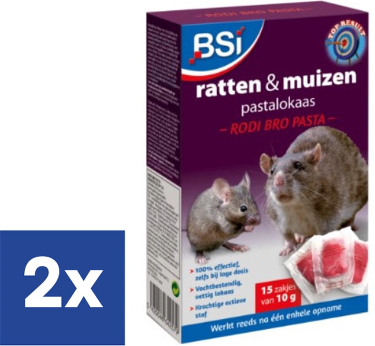 BSI Rodi Bro Pastalokaas Muizen- en rattenvergif - 2 x 150 gr BSI Rodi Bro Pastalokaas Muizen- En Rattenvergif - 2 X 150 Gr -Tuinverzorgings Winkel