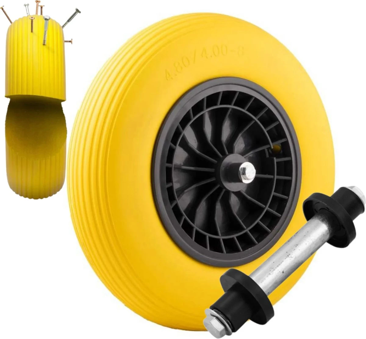 Kruiwagenwiel Anti Lek - 4.80/4.00-8 - Massief PU Band - Lekvrij Wiel met 130mm As - Kruiwagenband 4.80/400 voor Kruiwagen Merkloos Kruiwagenwiel Anti Lek - 4.80/4.00-8 - Massief PU Band - Lekvrij Wiel Met 130mm As - Kruiwagenband 4.80/400 Voor Kruiwagen -Tuinverzorgings Winkel 1200x1111 1