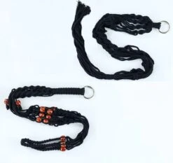 4 Stuks Zwarte Macrame Plantenhangers - Boho Handgeweven Katoen Hangpot Voor Binnen/Buiten - Hangende Bloempot Met Kralen - Macramé Touw/Koord Hangplant Houder - Bohemian Wandhanger Decoratie - Plant Hanger - Verticale Tuin Bloempothouder Planthanger -Tuinverzorgings Winkel 1200x1134 5