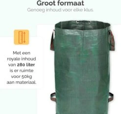 Goliving Tuinafvalzak - Set Van 2- Tuinafvalzakken Opvouwbaar - Tuinzak - Tuinafvalemmer - 2x 280 Liter - Groen -Tuinverzorgings Winkel 1200x1136