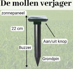 Sedeve Mollenverjager Op Zonne Energie –Mollenverjager – Muizenverjager – Ultrasone-verjager – Bereik Van 150 M2 - Set Van 2 Stuks 5 Sedeve Mollenverjager Op Zonne Energie –Mollenverjager – Muizenverjager – Ultrasone-verjager – Bereik Van 150 M2 - Set Van 2 Stuks -Tuinverzorgings Winkel 1200x1136 4
