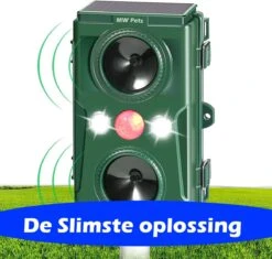 Milize Solar Kattenverjager - Honden En Kattenschrik - Muizenverjager - Marterverjager - Vogelverjager - Oplaadbare Batterijen - Bewegingssensor - Zonne Energie - USB Lader - Katten Verjager