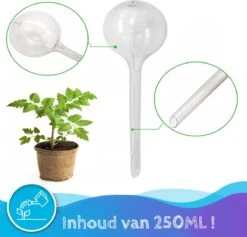 Summer Spark Waterdruppelaar Voor Planten 6 Stuks Transparant – 27 CM X 8 CM – 250 ML – Automatisch Watergeefsysteem Voor Kamerplanten – Planten Watergever Met Druppelsysteem – Waterbol -Tuinverzorgings Winkel 1200x1153 9