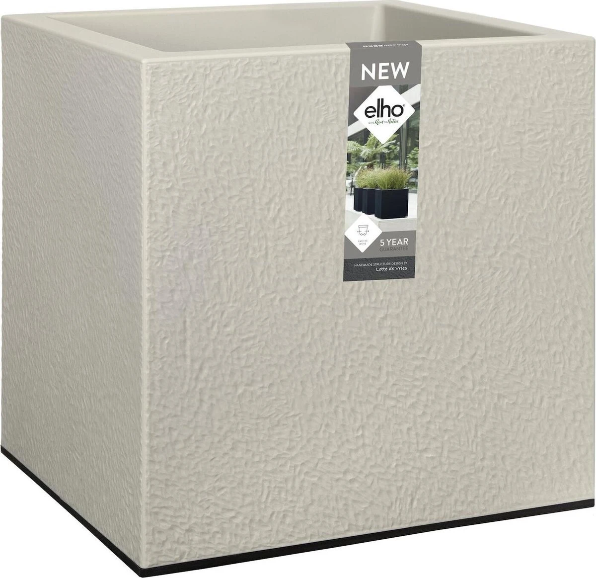 Elho Vivo Structure Finish Vierkant 40 - Plantenbak voor Binnen & buiten - Ø 39 x H 41 - Grijs/Warm Grijs Elho Vivo Structure Finish Vierkant 40 - Plantenbak Voor Binnen & Buiten - Ø 39 X H 41 - Grijs/Warm Grijs -Tuinverzorgings Winkel 1200x1163 5