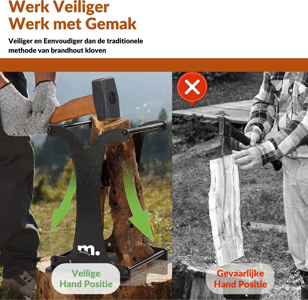 Miseru Houtklover – Zonder Bijl – No Axe – HANDMADE in Holland Houtsplijter – Houtkliever – Houtklover voor aanmaakhout – Ook voor Stammen - Metaal Miseru Houtklover – Zonder Bijl – No Axe – HANDMADE In Holland Houtsplijter – Houtkliever – Houtklover Voor Aanmaakhout – Ook Voor Stammen - Metaal -Tuinverzorgings Winkel 1200x1168 6